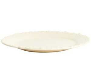 Kave Home Béžový keramický talíř Varla 28 cm