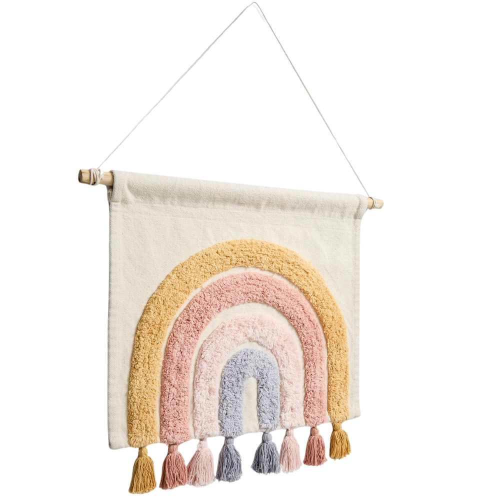 Kave Home Bavlněná nástěnná dekorace Tadea 52 x 60 cm