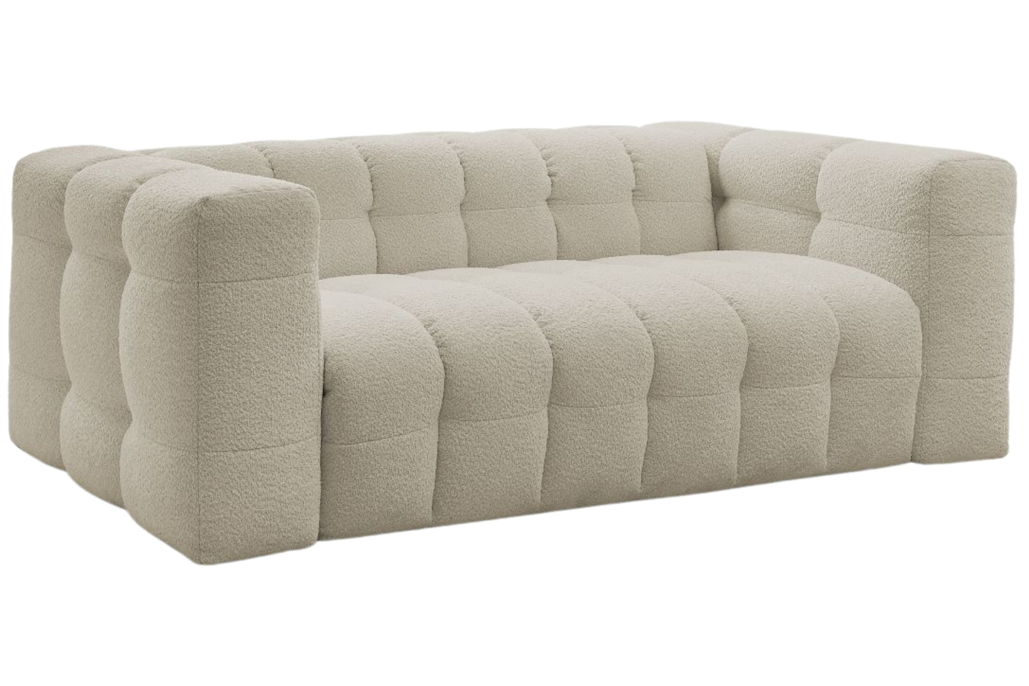 Bobochic Paris Béžová bouclé rozkládací pohovka Cloud 228 cm