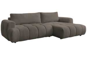 Bobochic Paris Hnědá bouclé rozkládací pohovka Fuji 292 cm