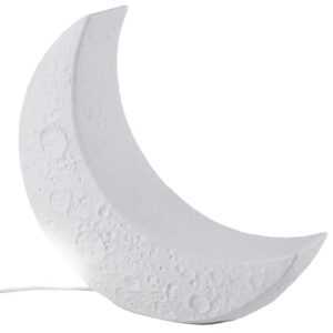 Seletti Bílá porcelánová stolní LED lampa My Tiny Moon
