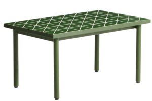 Kave Home Zelený zahradní odkládací stolek Maurina 50 x 80 cm