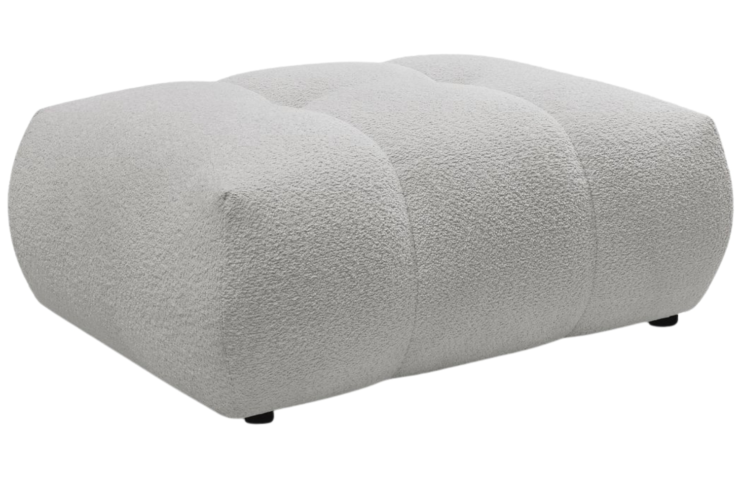 Bobochic Paris Světle šedá bouclé podnožka Fuji 112 x 80 cm