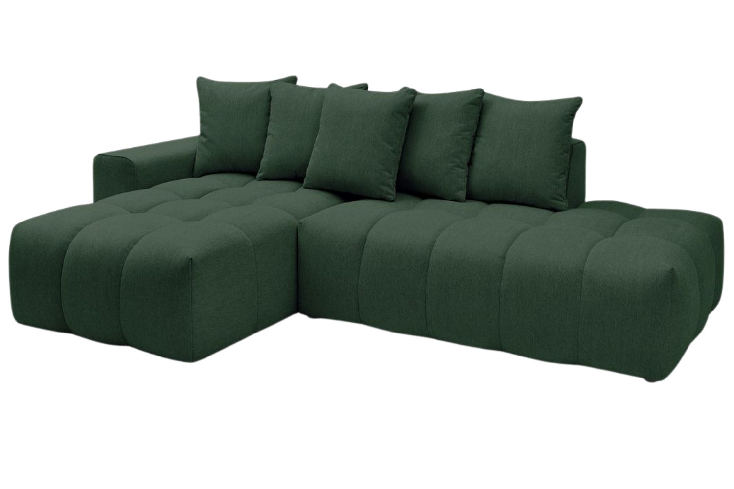 Bobochic Paris Zelená rohová pohovka Mont-Blanc 313 cm