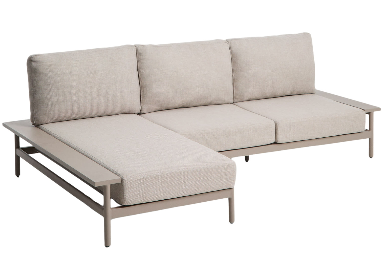 Kave Home Béžová zahradní rohová pohovka Vathi 250 cm