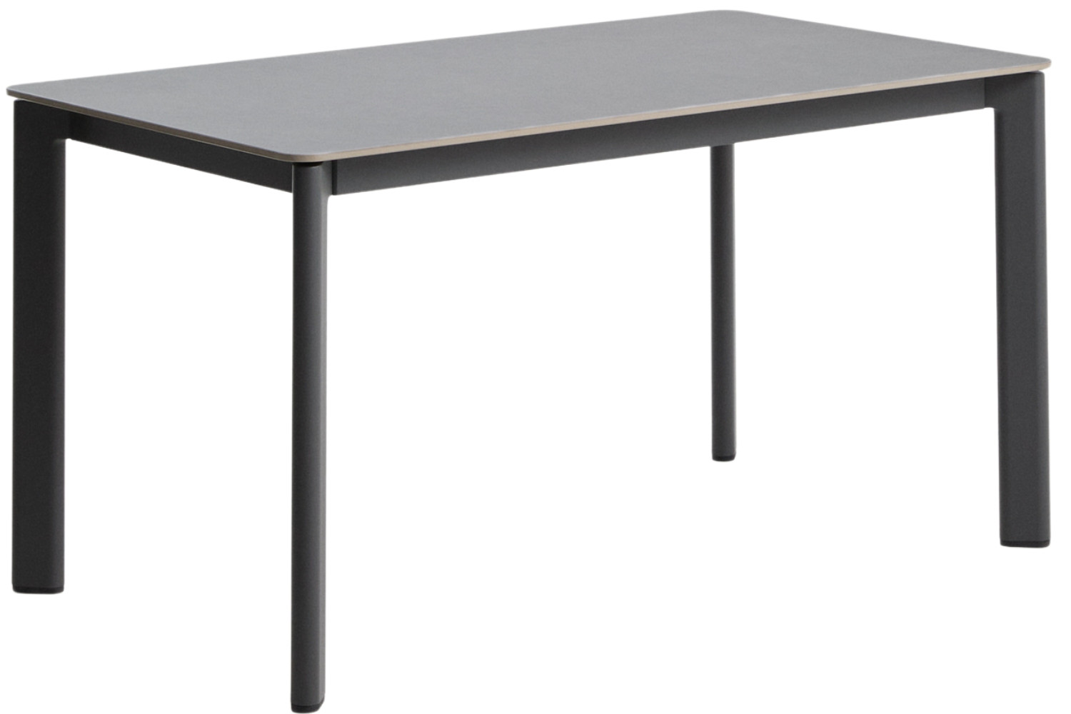 Kave Home Šedý zahradní stůl s keramickou deskou Anafi 140 x 80 cm