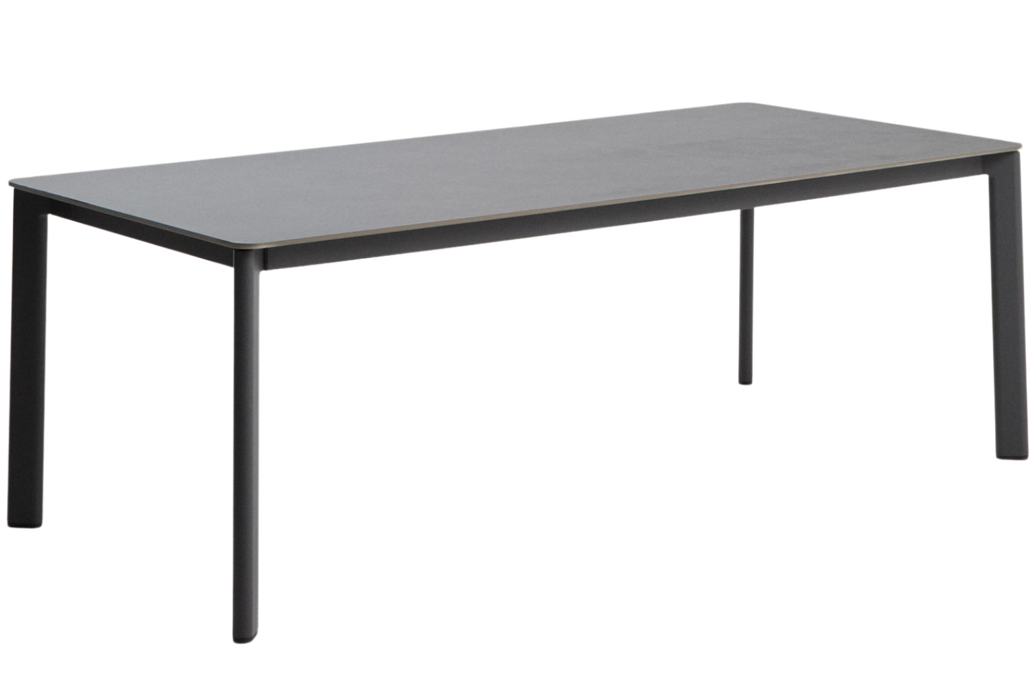 Kave Home Šedý zahradní stůl s keramickou deskou Anafi 220 x 100 cm
