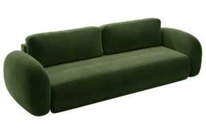 Maison Heritage Zelená sametová rozkládací pohovka Kora 262 cm