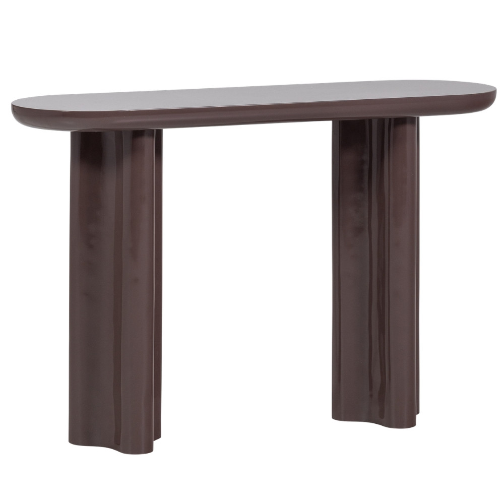 WOOOD Hnědý lakovaný toaletní stolek Evara 120 x 35 cm