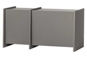 WOOOD Šedý dřevěný TV stolek Brock 102 x 44 cm