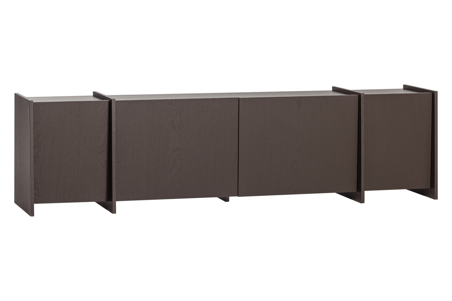 WOOOD Hnědý dřevěný TV stolek Brock 200 x 44 cm