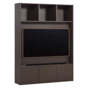 WOOOD Hnědá dřevěná TV stěna Meggy 215 x 160 cm