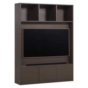 WOOOD Hnědá dřevěná TV stěna Meggy 215 x 160 cm