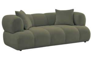 Bobochic Paris Zelená bouclé dvoumístná pohovka Pamira 210 cm