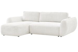 Bobochic Paris Bílá rozkládací pohovka Denise 258 cm