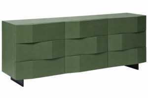 Olivově zelená komoda Marco Barotti Linea Diamond 180 x 45 cm