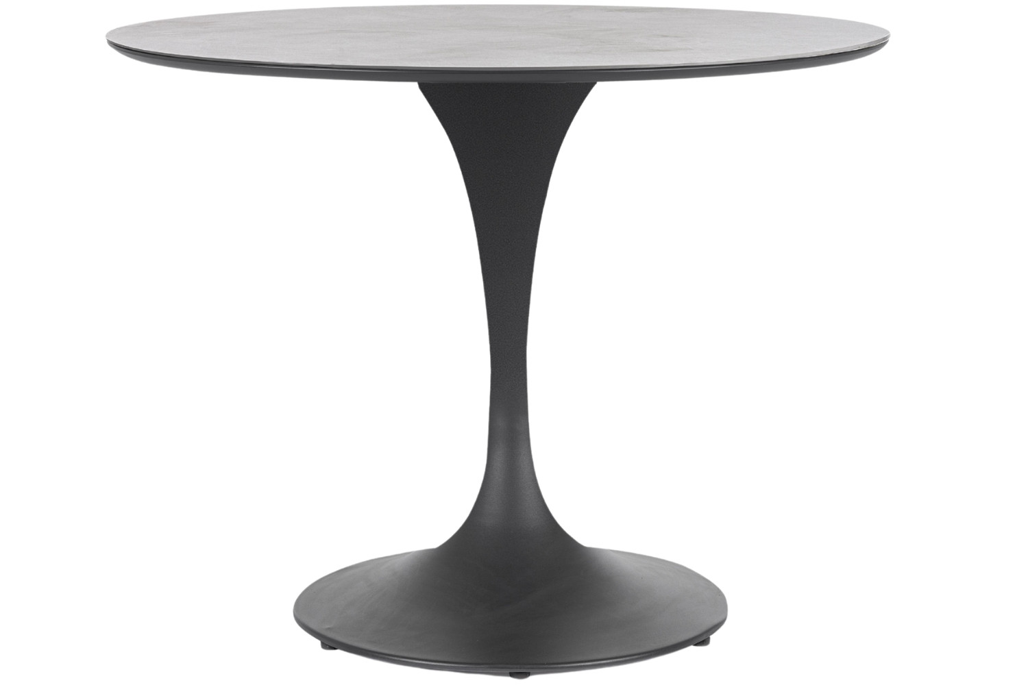 Bizzotto Šedý zahradní stůl Arnold Ø 90 cm s keramickou deskou