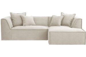 Micadoni Světle béžová rohová pohovka Milton 270 cm