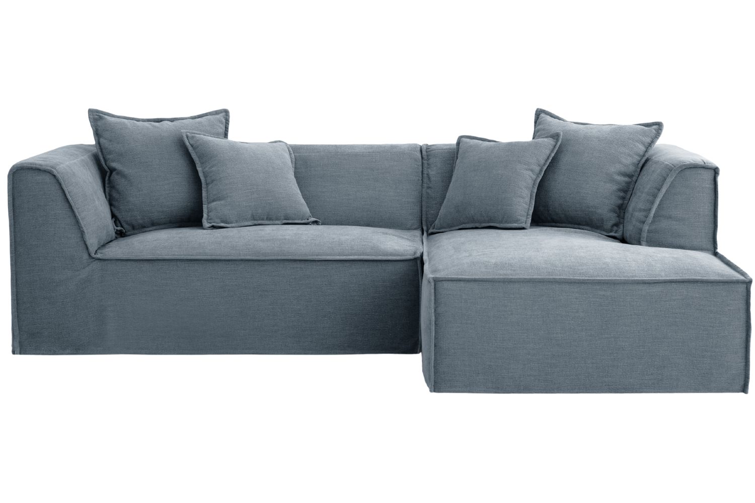 Micadoni Modrá rohová pohovka Milton 270 cm