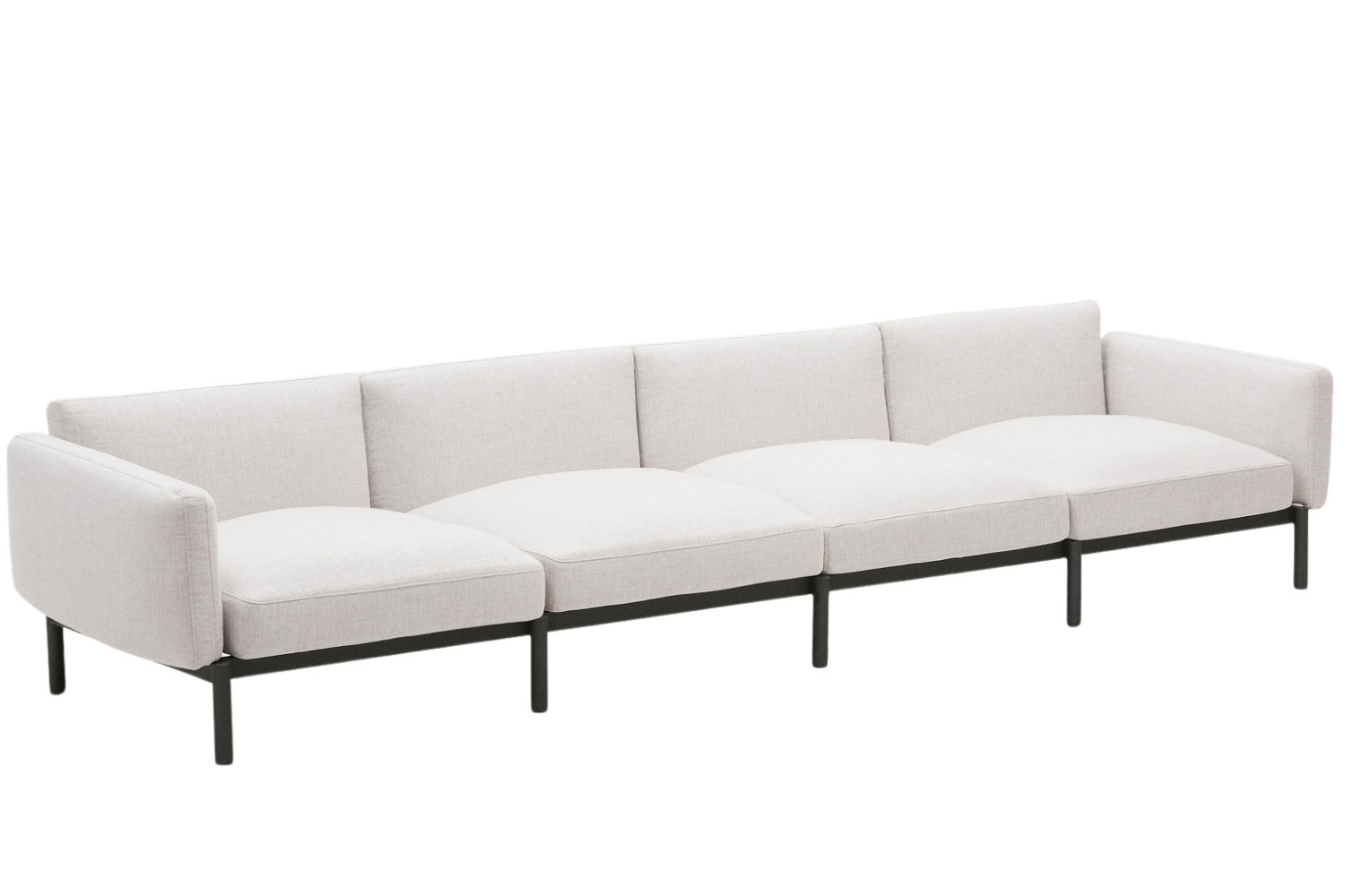 Kave Home Zahradní pohovka Sorells 370 cm se šedou podnoží