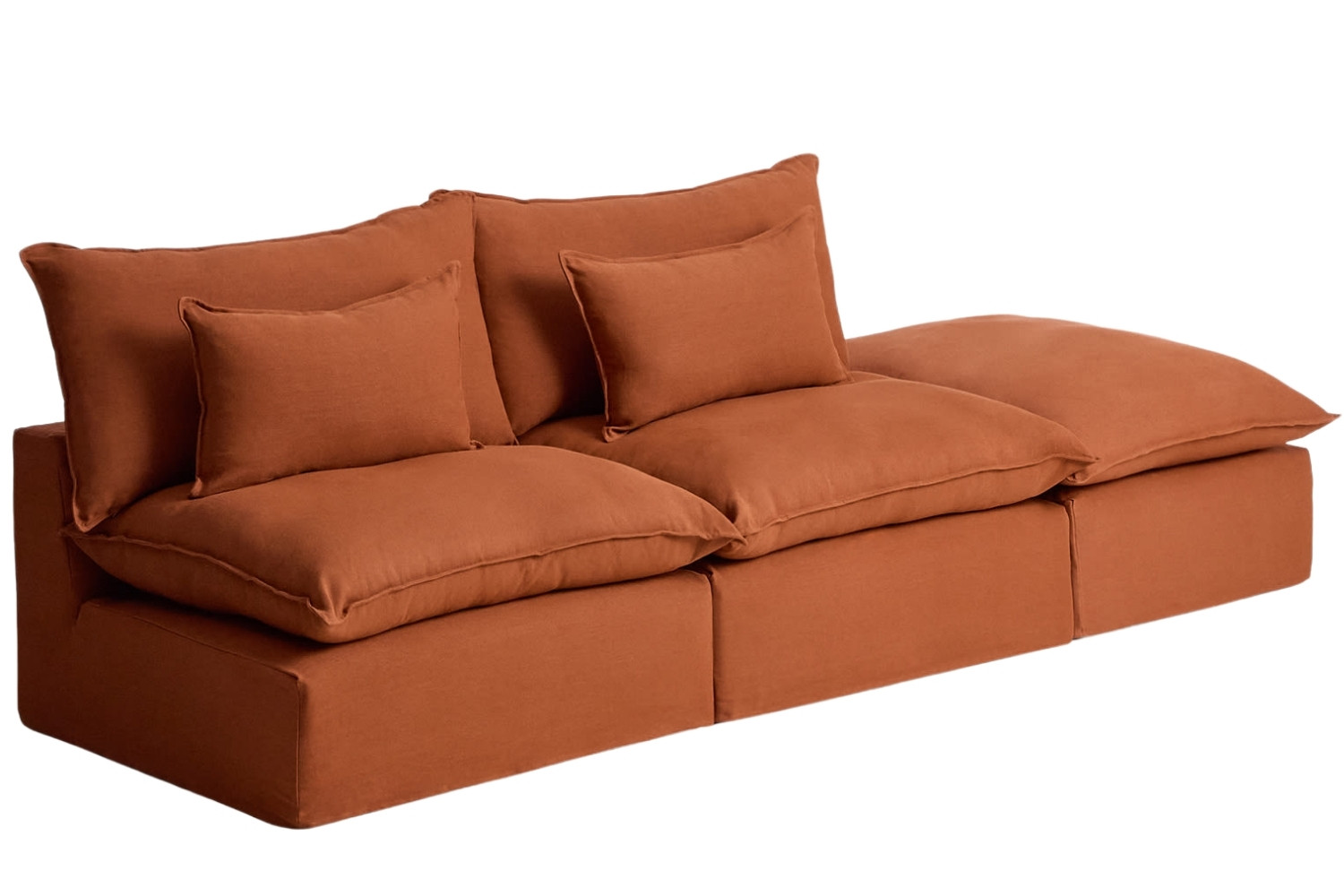 Kave Home Terakotová pohovka Anarela 310 cm s odnímatelným potahem