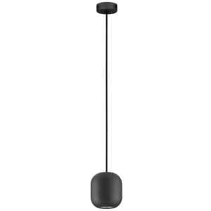 Nova Luce Černé kovové závěsné světlo Marlin 12 cm