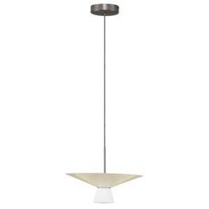 Nova Luce Světle béžové závěsné LED světlo Baris 38 cm