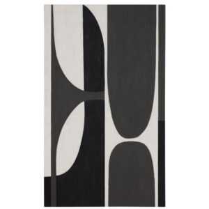 Kave Home Černobílý abstraktní obraz Onure 200 x 120 cm