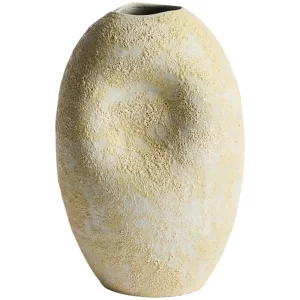 Kave Home Žlutá keramická váza Medira 32cm