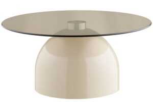 Nordic Living Béžový skleněný konferenční stolek Avello 70 cm