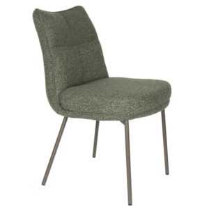 Housecraft Living Zelená čalouněná jídelní židle Jacques