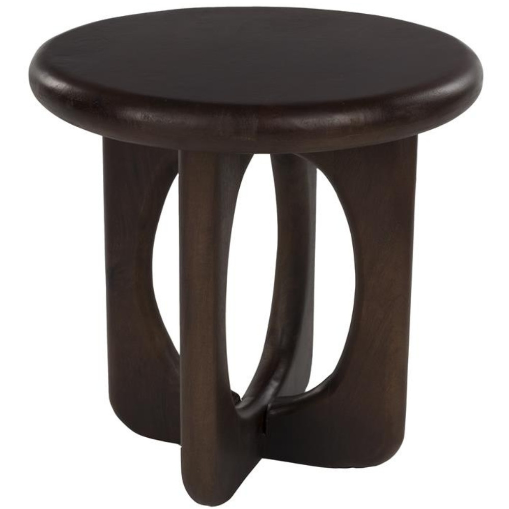 Housecraft Living Hnědý dřevěný odkládací stolek Jani ø 40 cm