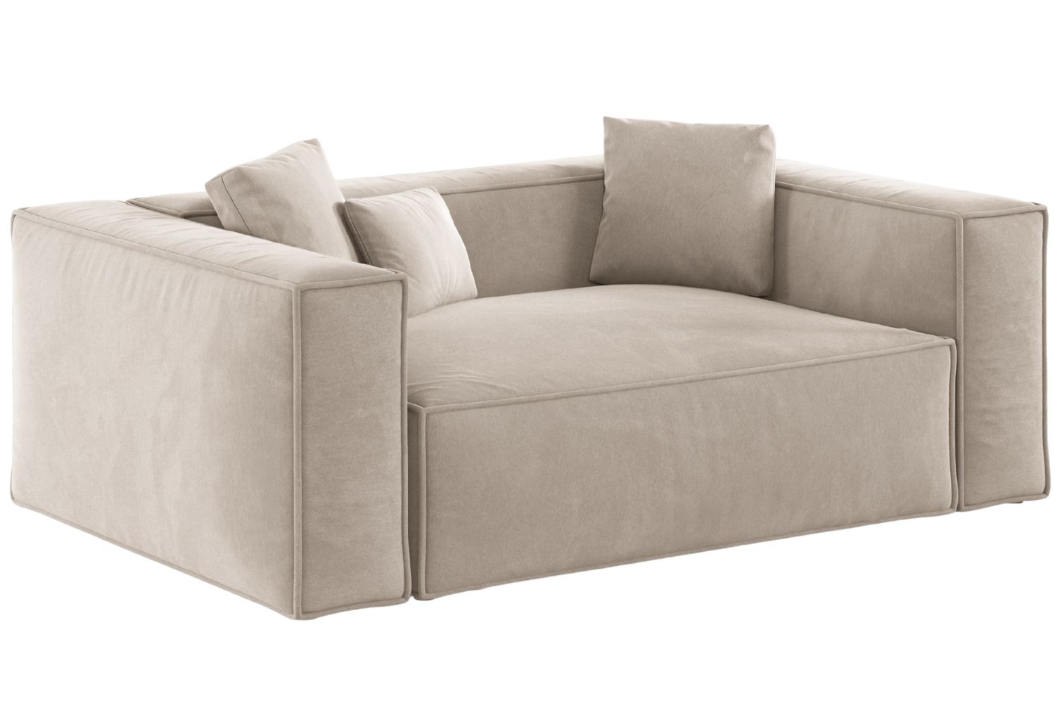 Cosmopolitan Design Světle béžová sametová dvoumístná pohovka Aveiro 180 cm