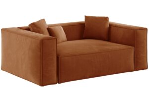 Cosmopolitan Design Terakotově oranžová sametová dvoumístná pohovka Aveiro 180 cm