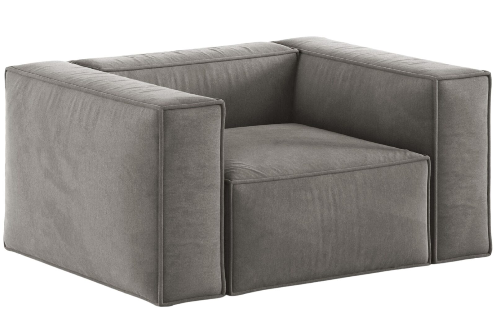 Cosmopolitan Design Šedé sametové křeslo Aveiro