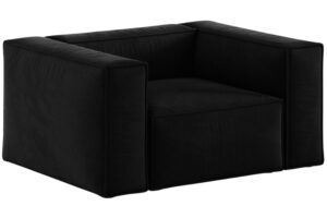 Cosmopolitan Design Černé sametové křeslo Aveiro