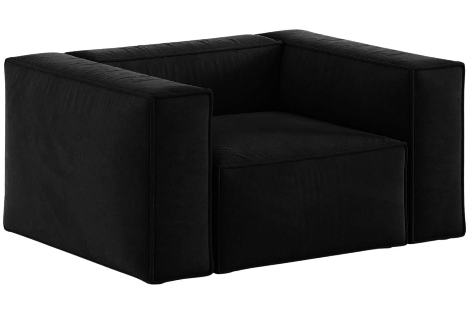 Cosmopolitan Design Černé sametové křeslo Aveiro