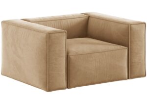 Cosmopolitan Design Béžové sametové křeslo Aveiro