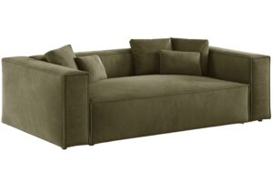 Cosmopolitan Design Zelená sametová trojmístná pohovka Aveiro 220 cm