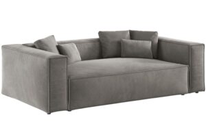 Cosmopolitan Design Šedá sametová trojmístná pohovka Aveiro 220 cm