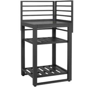 Bizzotto Šedý otevřený venkovní rohový kuchyňský modul Aria 62 cm