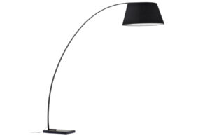 Kave Home Černá kovová stojací lampa s mramorem Juhe