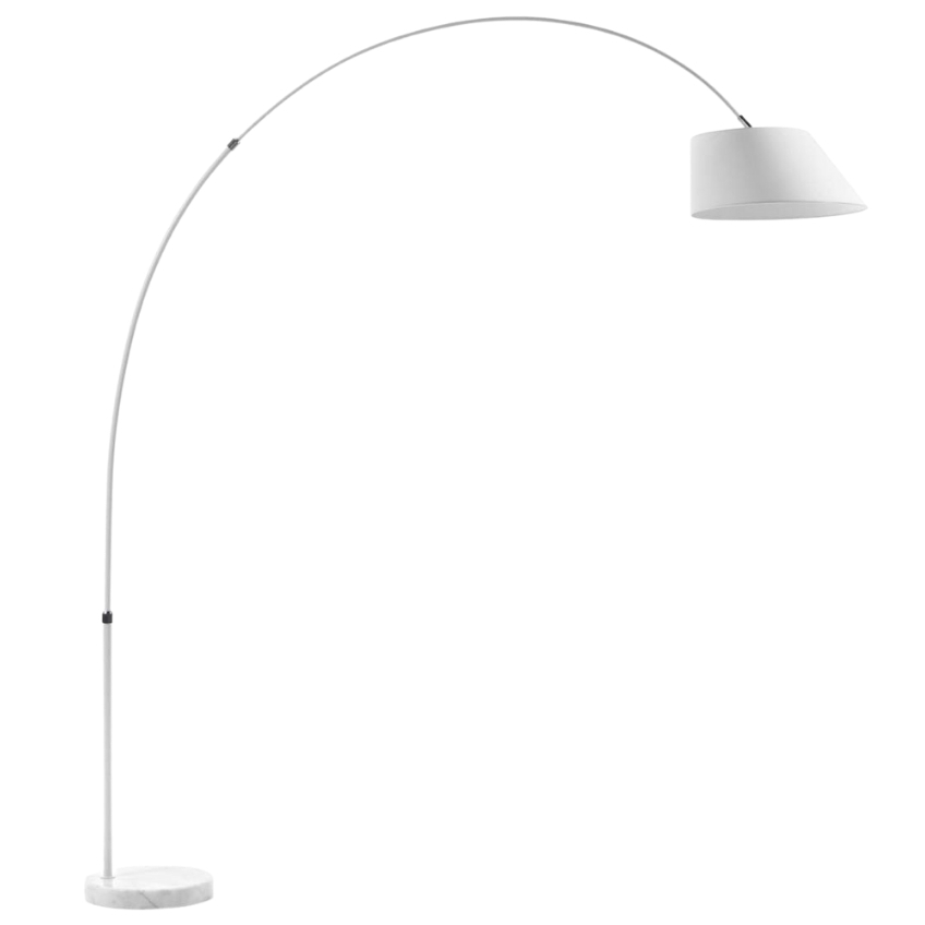 Kave Home Bílá bavlněná stojací lampa May 189-220 cm