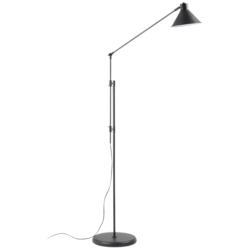Kave Home Černá kovová stojací lampa Dione 220 cm