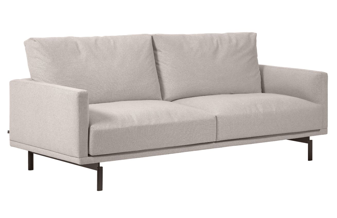 Kave Home Béžová trojmístná pohovka Galene 214 cm