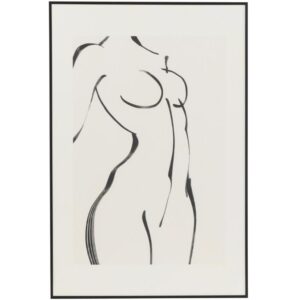 Bílý obraz J-Line Wahine 91 x 60 cm