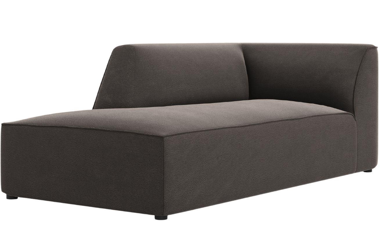 Micadoni Tmavě šedá sametová lenoška Ruby 181 cm