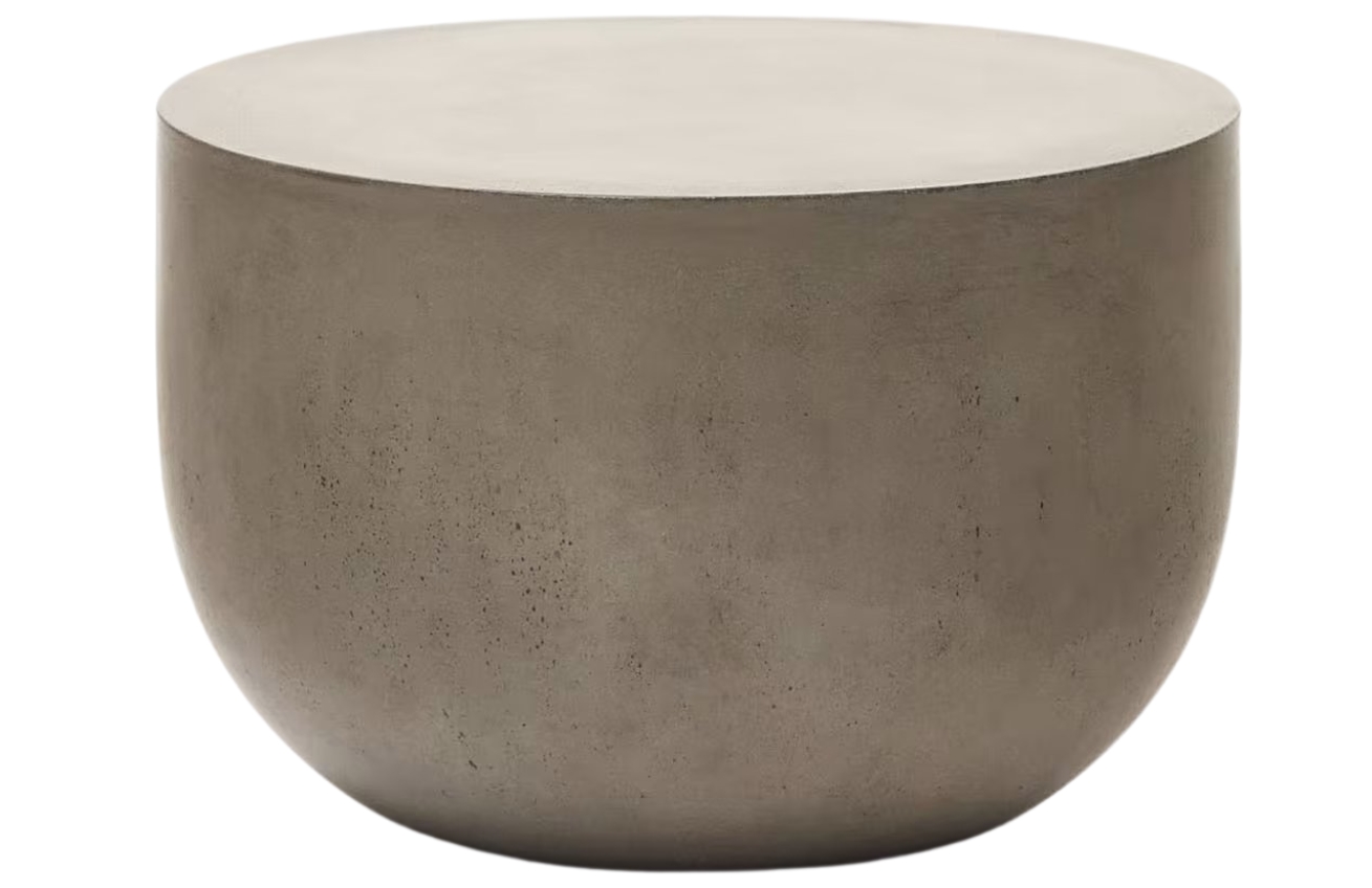Kave Home Šedý cementový zahradní stolek Garbet 60 cm
