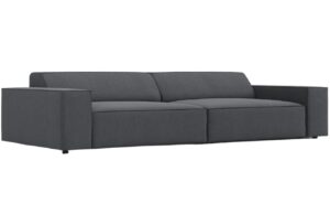 Micadoni Tmavě šedá čtyřmístná pohovka Jodie 244 cm