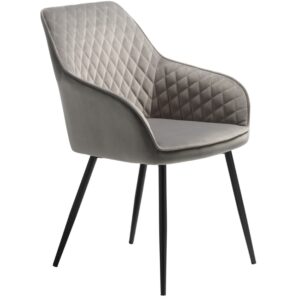 Unique Furniture Šedé sametové křeslo Milton